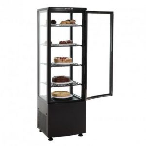 Vitrine réfrigérée 4 faces 98 litres Noir