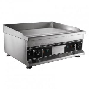 Plaque à snacker électrique lisse chromée longueur 50cm 3kw 230v