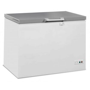 Congélateur coffre couvercle inox 305 litres