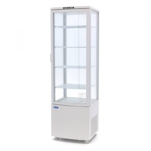 Vitrine réfrigérée 4 faces 235 litres Blanc