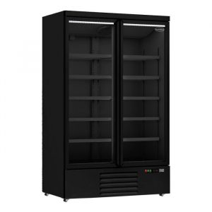 Armoire réfrigérée murale 2 portes noir 1000 litres