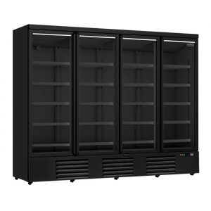 Armoire réfrigérée murale noir 4 portes 2025 litres