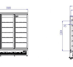 Armoire réfrigérée vitrine 3 portes froid positif 1530 litres