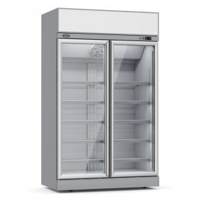 Armoire réfrigérée vitrée 2 portes 100 litres