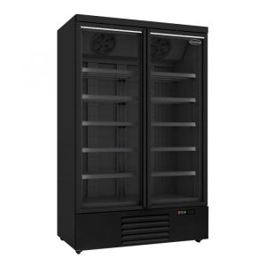Congélateur vitré noir 1000 litres
