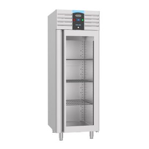 Congélateur inox vitré monoblock 1 porte 700 litres