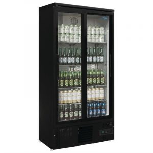 Arrière bar frigo à boisson 2 portes coulissantes 490 litres