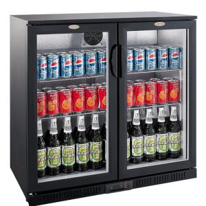 Arrière bar réfrigéré 2 portes battantes 198 litres