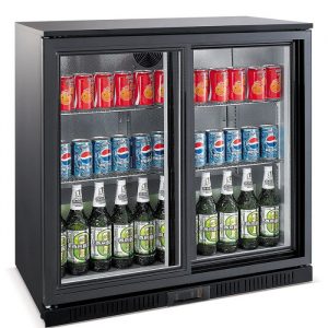Arrière bar réfrigéré 2 portes coulissantes 198 litres