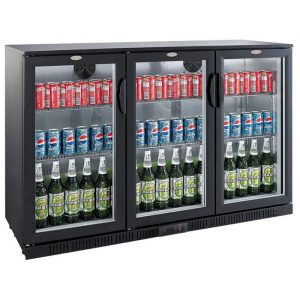 Arrière bar réfrigéré 3 portes battantes 320 litres