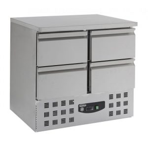 Table réfrigérée inox 4 tiroirs