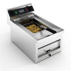 Friteuse à poser 12 litres 400v 6kw avec robinet de vidange