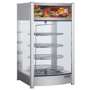 Vitrine chauffante rotative 97 litres