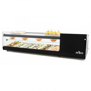Vitrine réfrigérée Tapas Droite 2 étages 6 bacs
