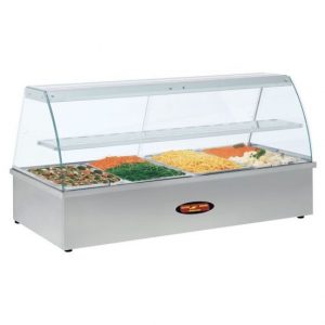 Vitrine chauffante Bain marie 4 bacs