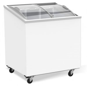 Congélateur bahut vitré Blanc 198 litres