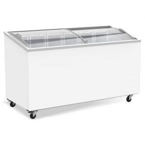 Congélateur bahut vitré Blanc 397 litres