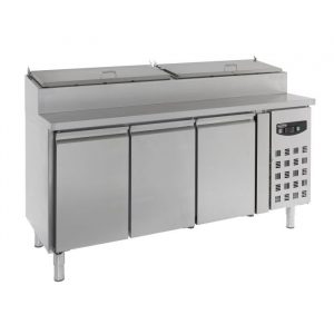 Saladette réfrigérée 3 portes 8 x GN 1/3 Tropicalisé