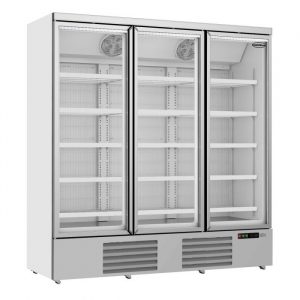 Congélateur vitrine gris 3 portes 1450 litres