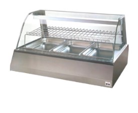 Vitrine chauffante ventilée 2 plateaux