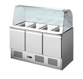 Saladette vitrine réfrigérée 3 portes