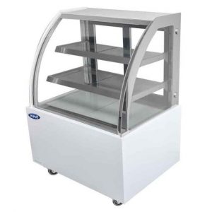 Vitrine réfrigérée Atosa blanche bombée 90cm