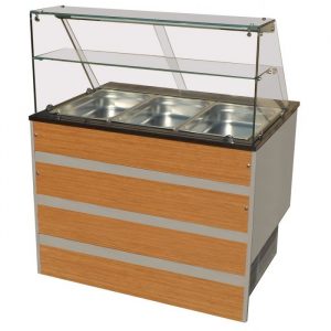 Vitrine Buffet chaud capacité 3 x Bac GN1/1