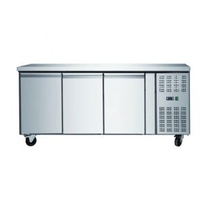 Table réfrigérée 3 portes 800 avec roues