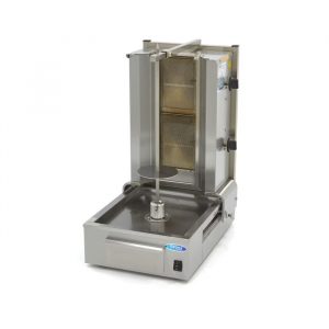 Machine à kebab doner gaz 2 brûleurs moteur bas - 20 kg de viande