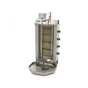 Machine à kebab doner gaz 4 brûleurs - 50 kg de viande