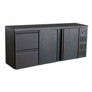 Arrière bar réfrigéré 2 portes 2 tiroirs