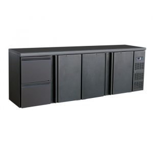 Arrière bar réfrigéré 3 portes 2 tiroirs