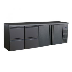 Arrière bar réfrigéré 2 portes 4 tiroirs