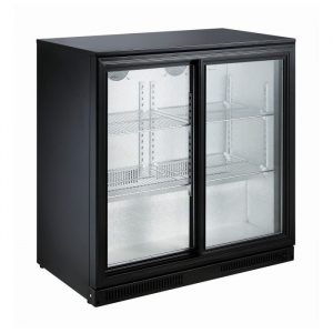 Arrière bar réfrigéré 2 portes coulissantes 198 litres