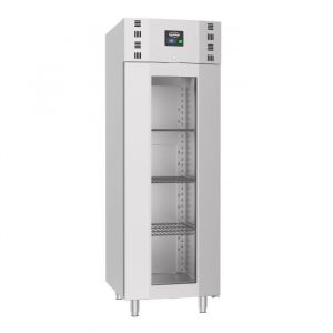 Congélateur inox vitré monoblock 1 porte 700 litres