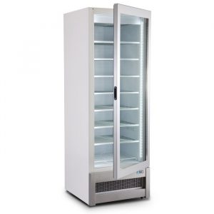 Congélateur en verre marin blanc 1 porte 353 litres ventilateur