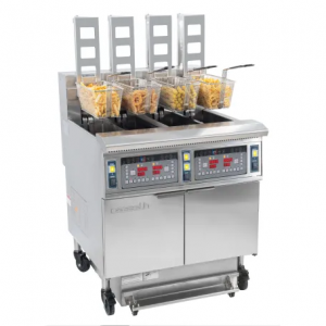 FRITEUSE ÉLECTRIQUE AVEC RELEVAGE AUTOMATIQUE ET FILTRATION 4X12 LITRES 17+17KW Casselin