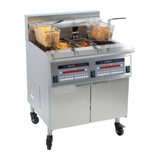 FRITEUSE ÉLECTRIQUE AVEC FILTRATION 2 X 22 LITRES 17+17KW Casselin