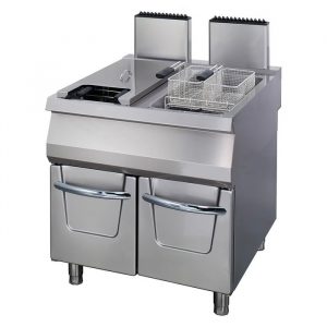Friteuse gaz 2 x 22 litres profondeur 90 cm
