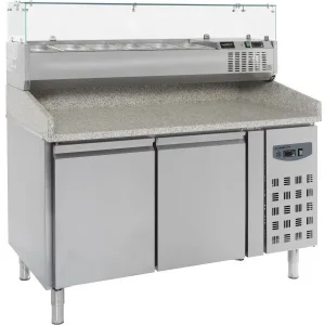 Meuble à pizza réfrigéré 2 portes avec kit réfrigéré