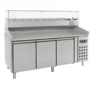 Meuble à pizza réfrigéré 3 portes avec kit réfrigéré