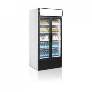 Armoire réfrigérée vitrée Blanc 2 portes 707 litres