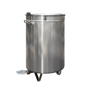 Poubelle ronde inox 60 litres