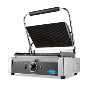 Grill contact - rainuré - plaque de gril simple - 41cm