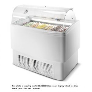 Vitrine à crème glacée Fiji 7 x 5 bacs