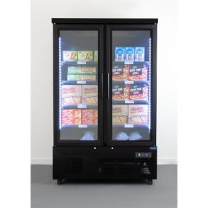 VITRINE RÉFRIGÉRÉE NÉGATIVE DOUBLE PORTE POLAR 744 LITRES