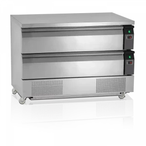 Table soubassement congélateur / Réfrigérateur 2 tiroirs 120