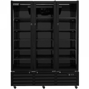 Armoire réfrigérée vitrée 3 portes battantes 1320 Litres FULL BLACK