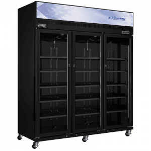 Armoire réfrigérée vitrée 3 portes 1337 Litres FULL BLACK avec Canopy