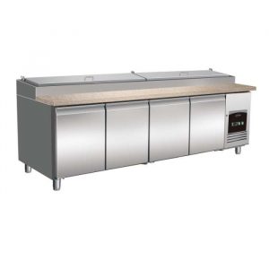 Saladette réfrigérée 4 portes 12 x GN 1/3 Granite